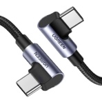 ユーグリーン　ＵＳＢ－Ｃ　ｔｏ　ＵＳＢ－Ｃ　両端Ｌ字　急速充電ケーブル　１００Ｗ