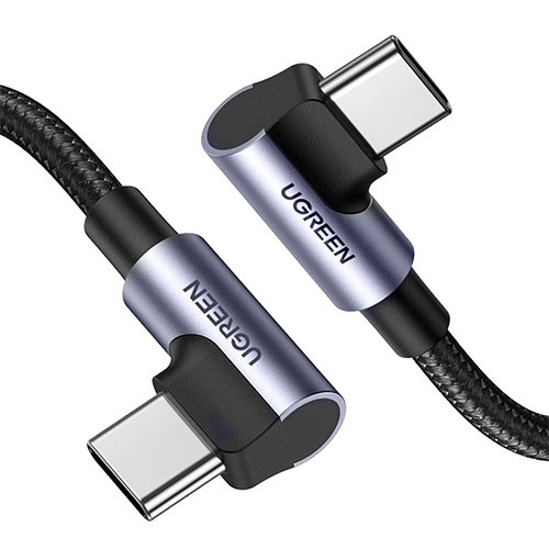 ユーグリーン　ＵＳＢ－Ｃ　ｔｏ　ＵＳＢ－Ｃ　両端Ｌ字　急速充電ケーブル　１００Ｗ　２ｍ　７０６９８　１本1