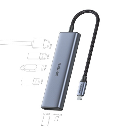 ユーグリーン　Ｒｅｖｏｄｏｋ　６－ｉｎ－１　ＵＳＢ－Ｃ　ハブ　２０９５６Ａ　１個3