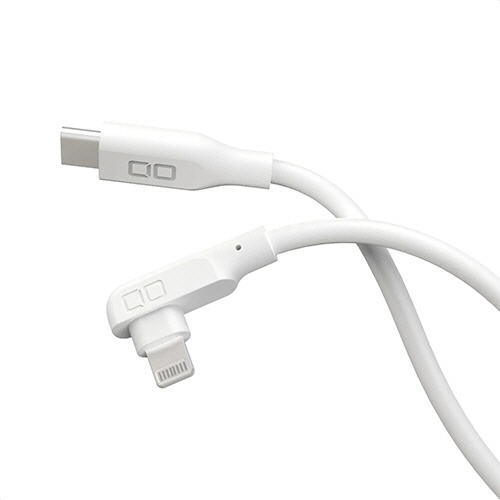 ＣＩＯ　Ｌ字型シリコンケーブル　ＣｔｏＬ　２ｍ　ホワイト　ＣＩＯ－ＳＬＬ３００００－ＣＬ２－ＷＨ　１本1