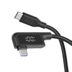 ＣＩＯ　ディスプレイ表示付きＬ字型シリコンケーブル　ＣｔｏＣ　１００Ｗ　１ｍ　ＣＩＯ－ＳＬＬ－ＳＣ－ＣＣ１