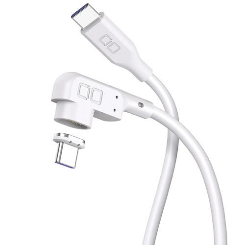 ＣＩＯ　Ｌ字型マグネットシリコンケーブル　ＣｔｏＣ　１００Ｗ　１ｍ　ホワイト　ＣＩＯ－ＳＬＬＭＧ－ＣＣ１－ＷＨ　１本1