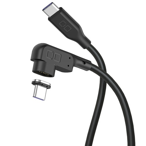 ＣＩＯ　Ｌ字型マグネットシリコンケーブル　ＣｔｏＣ　１００Ｗ　２ｍ　ブラック　ＣＩＯ－ＳＬＬＭＧ－ＣＣ２－ＢＫ　１本1