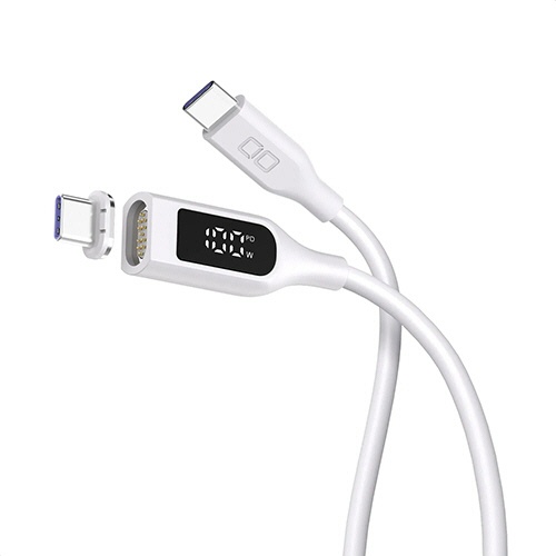 ＣＩＯ　ディスプレイ表示付きマグネットシリコンケーブル　ＣｔｏＣ　１００Ｗ　２ｍ　ホワイト　ＣＩＯ－ＳＬＭＧ－ＳＣ－ＣＣ２－ＷＨ　１本1