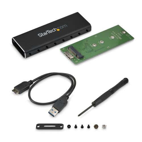 ＳｔａｒＴｅｃｈ．ｃｏｍ　Ｍ．２　ＳＡＴＡ　ＳＳＤケース／ＵＳＢ　３．０接続　ブラック　ＳＭ２ＮＧＦＦＭＢＵ３３　１個10