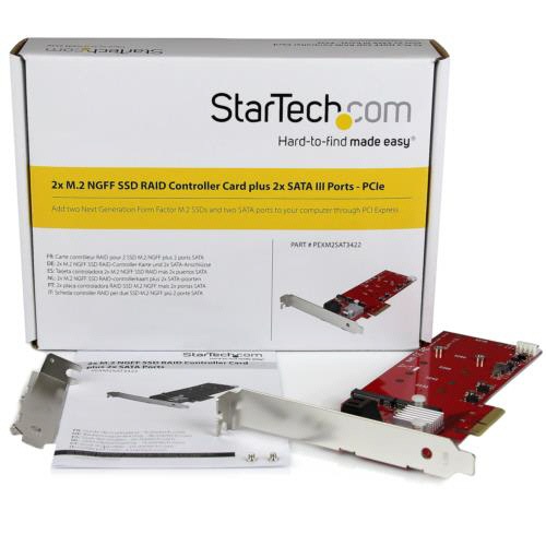 ＳｔａｒＴｅｃｈ．ｃｏｍ　２ｘ　Ｍ．２　ＮＧＦＦ　ＳＳＤ　ＲＡＩＤコントローラカード　ＰＥＸＭ２ＳＡＴ３４２２　１個6