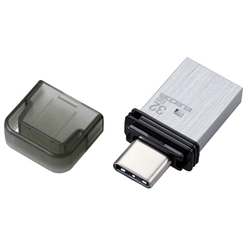 エレコム　キャップ式ＵＳＢ　Ｔｙｐｅ－Ｃメモリ　３２ＧＢ　シルバー　ＭＦ－ＣＡＵ３２０３２ＧＳＶ　１個1