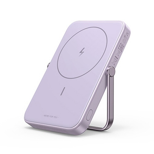 ユーグリーン　Ｕｎｏ　マグネット式ワイヤレス充電対応モバイルバッテリー　５０００ｍＡｈ　ゆめいろ（薄紫）　３５６０６　１個2