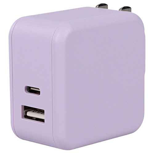 オウルテック　ＭＯＴＴＥＲＵ　ＰＤ３５Ｗ対応　ＡＣ充電器　ペールアイリス　ＭＯＴ－ＡＣＰＤ３５ＷＵ１－ＰＵ　１個1
