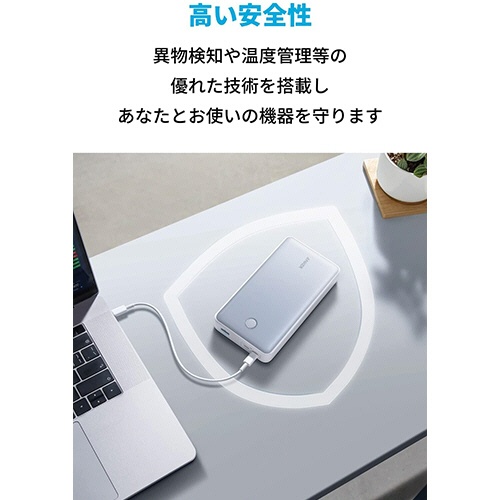 アンカージャパン　モバイルバッテリー　ＡＮＫＥＲ　５３７　ＰｏｗｅｒＢａｎｋ（ＰｏｗｅｒＣｏｒｅ　２４０００　６５Ｗ）　２４０００ｍＡｈ　ホワイト　Ａ１３７９Ｎ２１　１個6