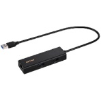 バッファロー Giga対応 USB-A LANアダプターハブ付 ブラック LUD-U3-AU101BK 1個