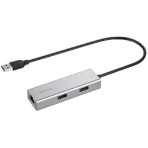バッファロー Giga対応 USB-A LANアダプターハブ付 シルバー LUD-U3-AU101SV 1個