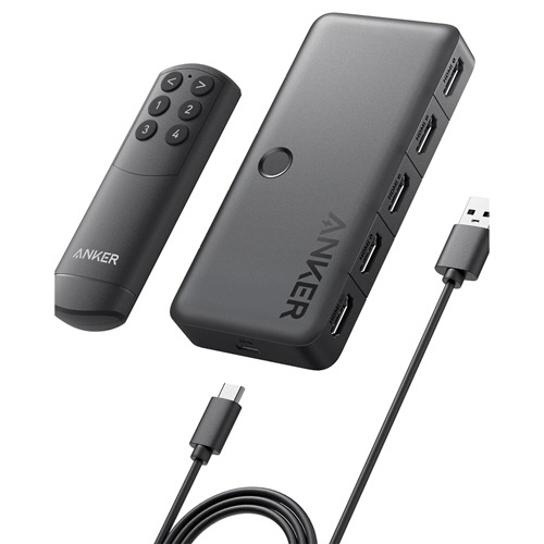 アンカージャパン　ＨＤＭＩ切替器　ＡＮＫＥＲ　ＨＤＭＩ　Ｓｗｉｔｃｈ（４－ｉｎ－１）　グレー　Ａ８３Ｈ２０Ａ１　１個1