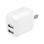 オウルテック AC充電器 最大12W出力 A×2 ホワイト OWL-AC12WA2-RWH 1個