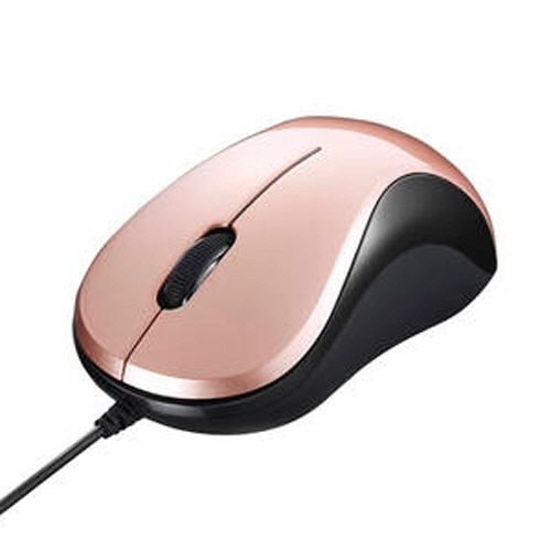 バッファロー　有線　ＢｌｕｅＬＥＤ　静音　３ボタンマウス　ベージュピンク　ＢＳＭＢＵ１００ＢＰ　１個1