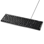 バッファロー　ＵＳＢ接続　有線スタンダードキーボード　ロングケーブル　ブラック　ＢＳＫＢＵ１００ＬＢＫ　１台