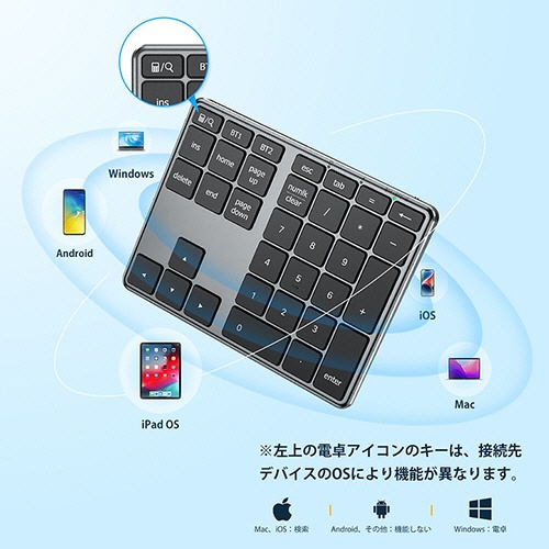 アイクレバー　テンキー　Ｂｌｕｅｔｏｏｔｈ　ブラック　ＩＣ－ＫＰ１０　１個6
