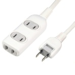 ＥＬＰＡ　コード付タップ　３個口　ホワイト　ＬＰＴ－３Ｎ（Ｗ）