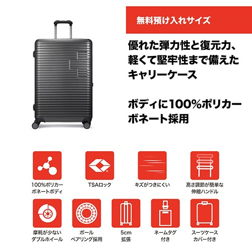 エム・エス・シー　ＳＷＩＳＳ　ＭＩＬＩＴＡＲＹ　ＭＯＴＩＶＡＮ（モティバン）　スーツケース　９９／１１３Ｌ　カーボングレー　ＳＭ－Ｈ３２８Ｐ　ＧＲＡＹ　１台2