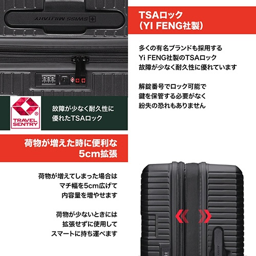 エム・エス・シー　ＳＷＩＳＳ　ＭＩＬＩＴＡＲＹ　ＭＯＴＩＶＡＮ（モティバン）　スーツケース　９９／１１３Ｌ　カーボングレー　ＳＭ－Ｈ３２８Ｐ　ＧＲＡＹ　１台5