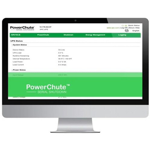 ＡＰＣ（シュナイダーエレクトリック）　ＵＰＳ管理ソフトウェアＰｏｗｅｒＣｈｕｔｅＳｅｒｉａｌＳｈｕｔｄｏｗｎｆｏｒ　Ｂｕｓｉｎｅｓｓ５００／７５０／リチウムイオン４００ＶＡ用　１本1