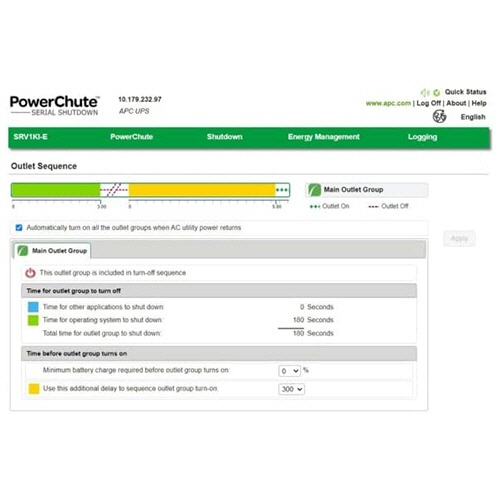 ＡＰＣ（シュナイダーエレクトリック）　ＵＰＳ管理ソフトウェアＰｏｗｅｒＣｈｕｔｅＳｅｒｉａｌＳｈｕｔｄｏｗｎｆｏｒ　Ｂｕｓｉｎｅｓｓ５００／７５０／リチウムイオン４００ＶＡ用　１本2