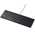 サンワサプライ 英語配列USBスリムキーボード テンキー付き ブラック(RoHS指令10準拠) SKB-E2UN 1台