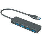 ハイディスク　４ｉｎ１　ＵＳＢ　Ｔｙｐｅ－Ａハブ　ブラック　ＨＤ－４ＩＮ１ＨＢＢＫ　１個