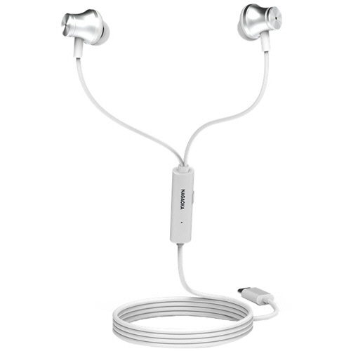 ナガオカ　アクティブノイズキャンセリング搭載　ＵＳＢ　Ｔｙｐｅ－Ｃイヤホン　シルバー　ＮＴＹＰＥＣ０２ＳＶ　１個1