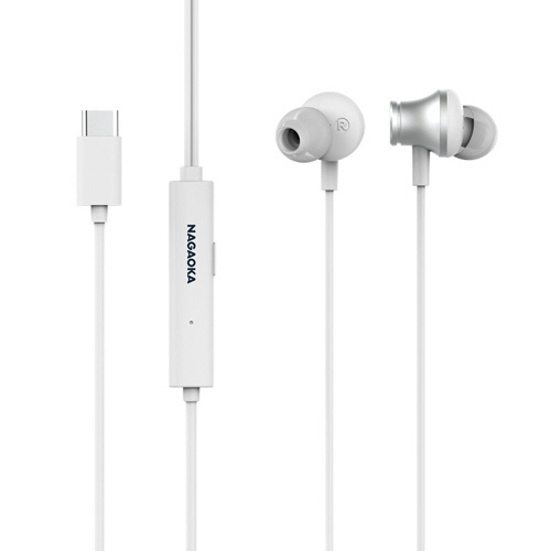 ナガオカ　アクティブノイズキャンセリング搭載　ＵＳＢ　Ｔｙｐｅ－Ｃイヤホン　シルバー　ＮＴＹＰＥＣ０２ＳＶ　１個3