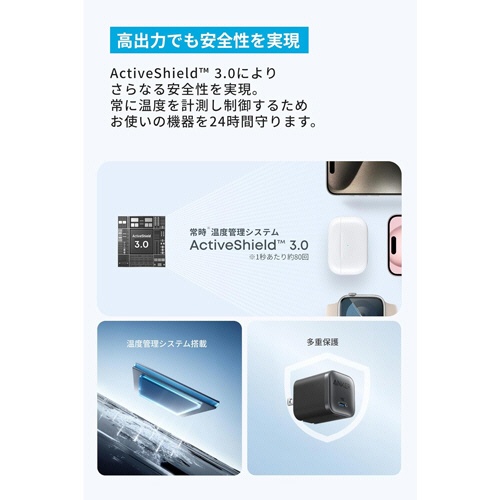 アンカージャパン　急速充電器　ＡＮＫＥＲ　Ｎａｎｏ　Ｃｈａｒｇｅｒ（４５Ｗ）ｗｉｔｈ　ＵＳＢ－Ｃケーブル　ホワイト　Ｂ２６９２Ｎ２１　１個5