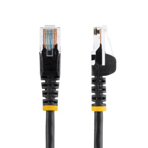 ＳｔａｒＴｅｃｈ．ｃｏｍ　カテゴリ５ｅ　ＬＡＮケーブル　ツメ折れ防止ＲＪ４５コネクタ　０．５ｍ　ブラック　４５ＰＡＴ５０ＣＭＢＫ　１本2