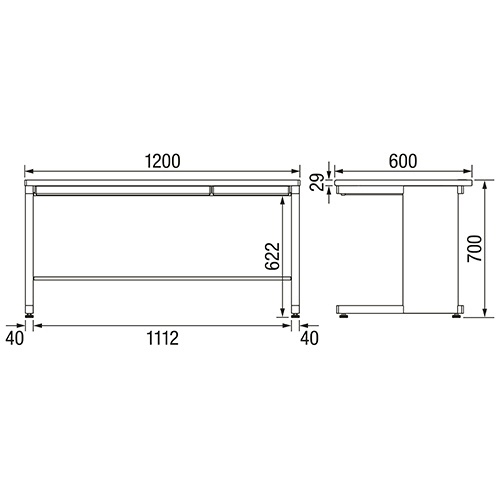 コクヨ　インベントデスク　平机　幅１２００×奥行６００×高さ７００ｍｍ　ホワイト／ホワイトナチュラル　ＴＫＧ－Ｂ１２６ＳＡＷＭ１０　１台2