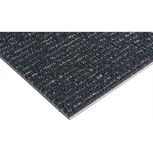 東リ　タイルカーペット（裏面接着剤塗布）　ＧＡ－１００Ｎ　５００×５００ｍｍ　ストライプ（ブラック）　ＧＡＮ１２０７Ｓ　１ケース（２０枚）1