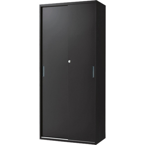 オカムラ　ＶＩＬＬＡＧＥ　ＶＳ収納　下置き専用２枚引違い　幅８００×奥行４００×高さ１８００ｍｍ　ブラック　８ＶＳ１９Ｗ－ＺＣ２５　１台1