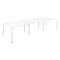 フリーアドレステーブル　幅３６００×奥行１２００×高さ７２０ｍｍ　ホワイトフレーム　天板：ホワイト　１台