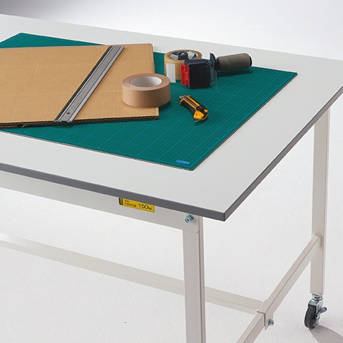 山金工業　ワークテーブル　１５０シリーズ　移動式　幅１２００×奥行７５０×高さ８２６ｍｍ　ホワイト　ＳＵＰＣ－１２７５－ＷＷ　１台2