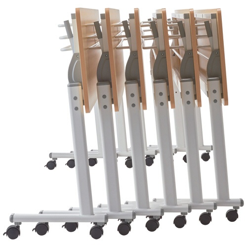アジャストスタッキングテーブル　幅１８００×奥行４５０ｍｍ　ホワイト　１台2