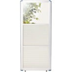 ダイセン　アルミスクリーンパーティション　コンビ　幅６００×高さ１３７４ｍｍ　上１段クリア透明・下２段半透明　ＰＸ－０６１４－ＣＴ　１枚