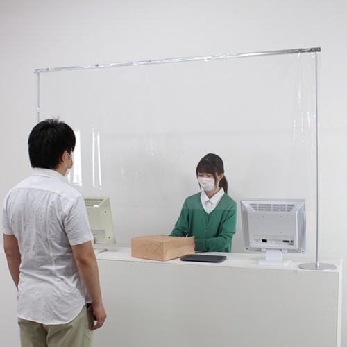 ベルク　卓上パーテーション（ビニールシートタイプ）　幅１８３０×奥行２１０×高さ１２０６ｍｍ　４３５９Ｃ　１台3