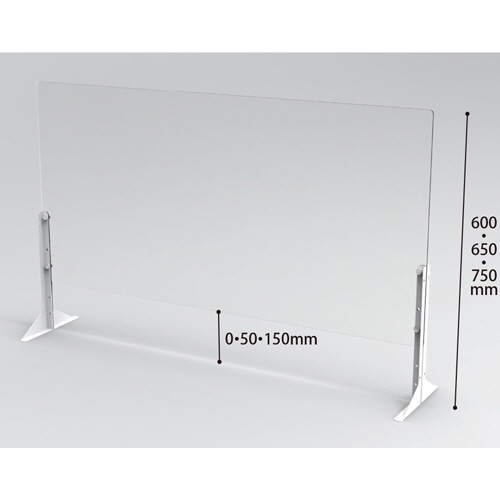 ナカバヤシ　アクリルパーティション　クリア　幅１２００×高さ６００ｍｍ　ＰＴＳ－ＡＣ１２６０ＣＲ　１台2