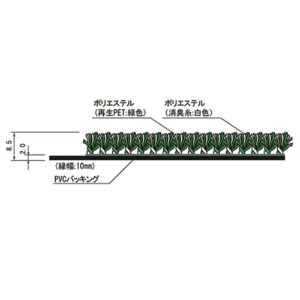 山崎産業　消臭抗菌マット　９００×１２００ｍｍ　グリーン　Ｆ－１８１－１２－Ｇ　１枚2