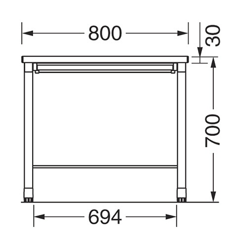 ライオン事務器　ＬＥＯ　オフィスデスク　平机　幅８００×奥行７００×高さ７００ｍｍ　ナチュラル（組立設置込）　ＬＥＲ－Ｌ０８７ＦＤ－ＭＷ　１台2