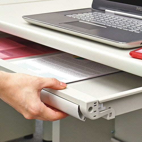 ライオン事務器　ＬＥＯ　オフィスデスク　両袖机　２段／３段　幅１４００×奥行７００×高さ７００ｍｍ　ホワイト（お客様組立）　ＬＥＲ－Ｌ１４７ＤＤ－ＡＢ－ＷＷ　１台3