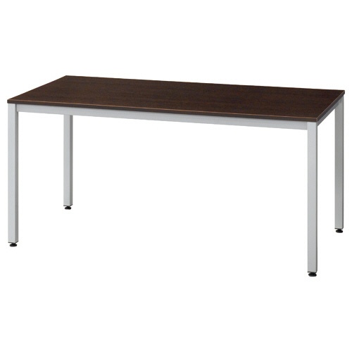 エランサ　スクエアテーブル　幅１５００×奥行７５０ｍｍ　天板：ダークブラウン　脚：シルバー　（組立設置込）　ＬＢＳ－１５７５ＤＢ　１台1