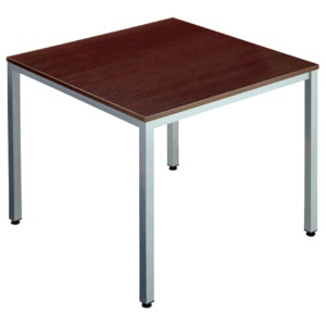 エランサ　ミーティングテーブル　正方形　ダークブラウン（お客様組立）　ＬＢＳ－０９０９ＤＢ　１台1