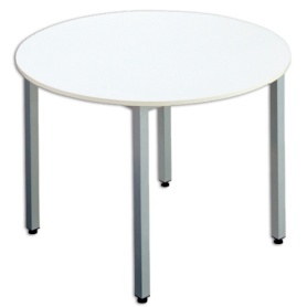エランサ　ミーティングテーブル　丸型　ホワイト（お客様組立）　ＬＢＳ－１０００ＷＨ　１台