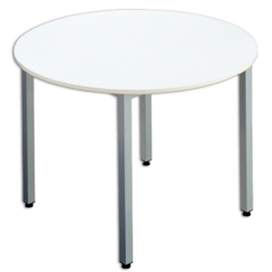 エランサ　ミーティングテーブル　丸型　ホワイト（お客様組立）　ＬＢＳ－１０００ＷＨ　１台1