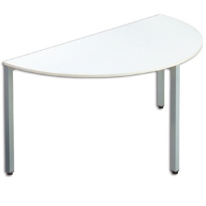 エランサ　ミーティングテーブル　半円型　ホワイト（お客様組立）　ＬＢＳ－ＳＨ１５７５ＷＨ　１台1