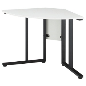 エランサ　ラウンド会議テーブル　コーナー　幅８００×奥行６００×高さ７２０ｍｍ　ホワイト　（お客様組立）　ＹＤＫ－８００Ｒ－ＷＨ　１台2